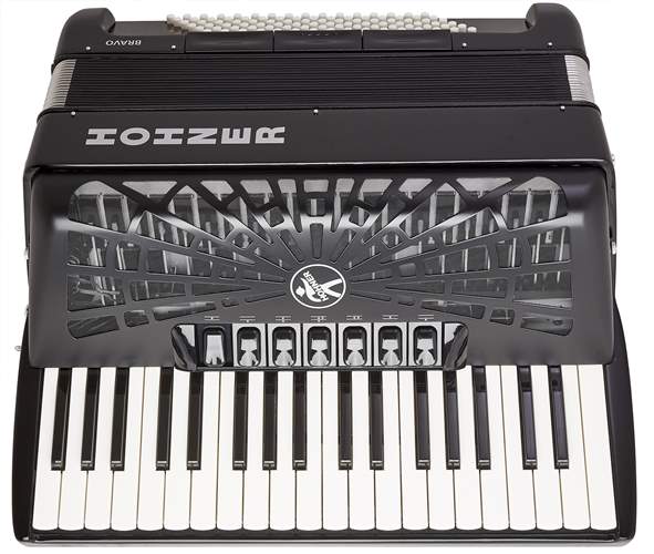 Hohner Bravo III 96 black Silent Key akordeon