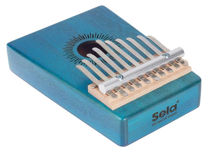 Sela Mahogany 10 Blue Kalimba