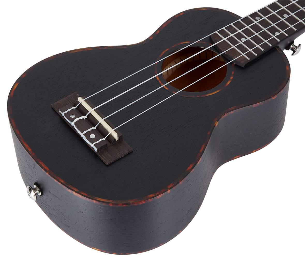 Cascha HH 2262 Premium Mahogany Ukulele Set Black sopránové ukulele