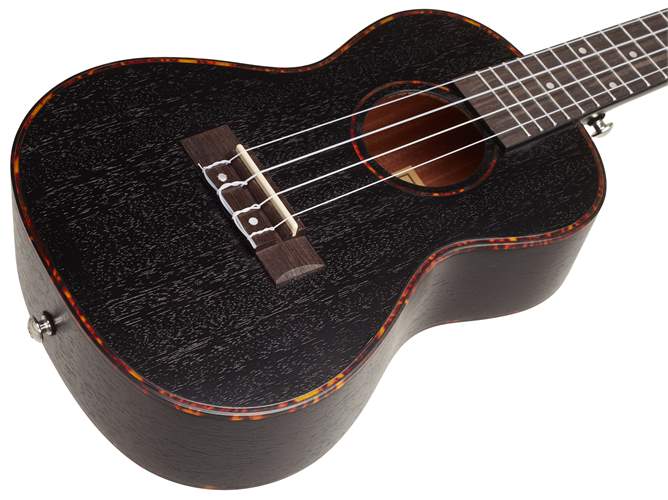 Cascha HH 2300 Premium Mahogany Koncertní ukulele Black SET