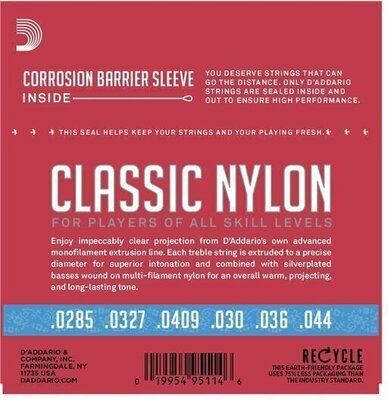 D'Addario EJ27H nylonové struny