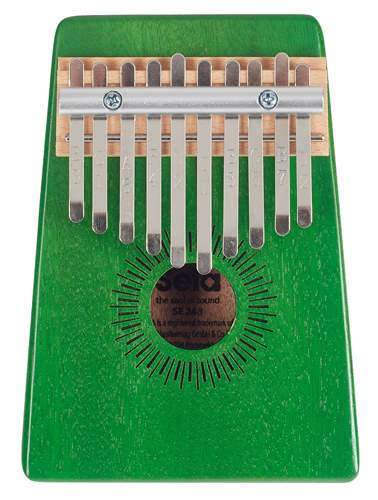 Sela Mahogany 10 Green kalimba