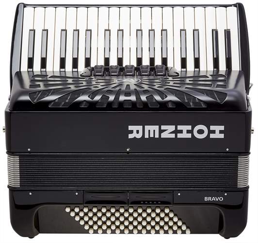 Hohner Bravo III 72 Black Silent key akordeon