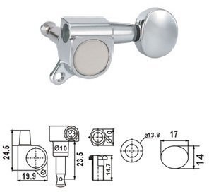 Dr.Parts EMH 7003 CR ladící mechanika pro elektrickou kytaru