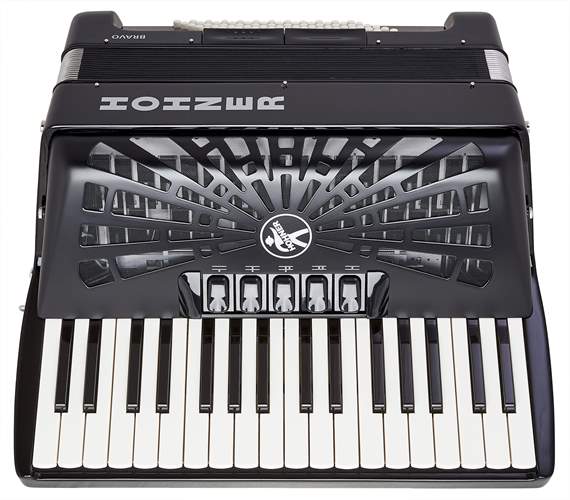 Hohner Bravo III 72 Black Silent key akordeon