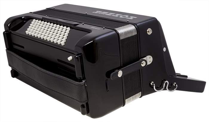 Hohner Bravo III 72 Black Silent key akordeon