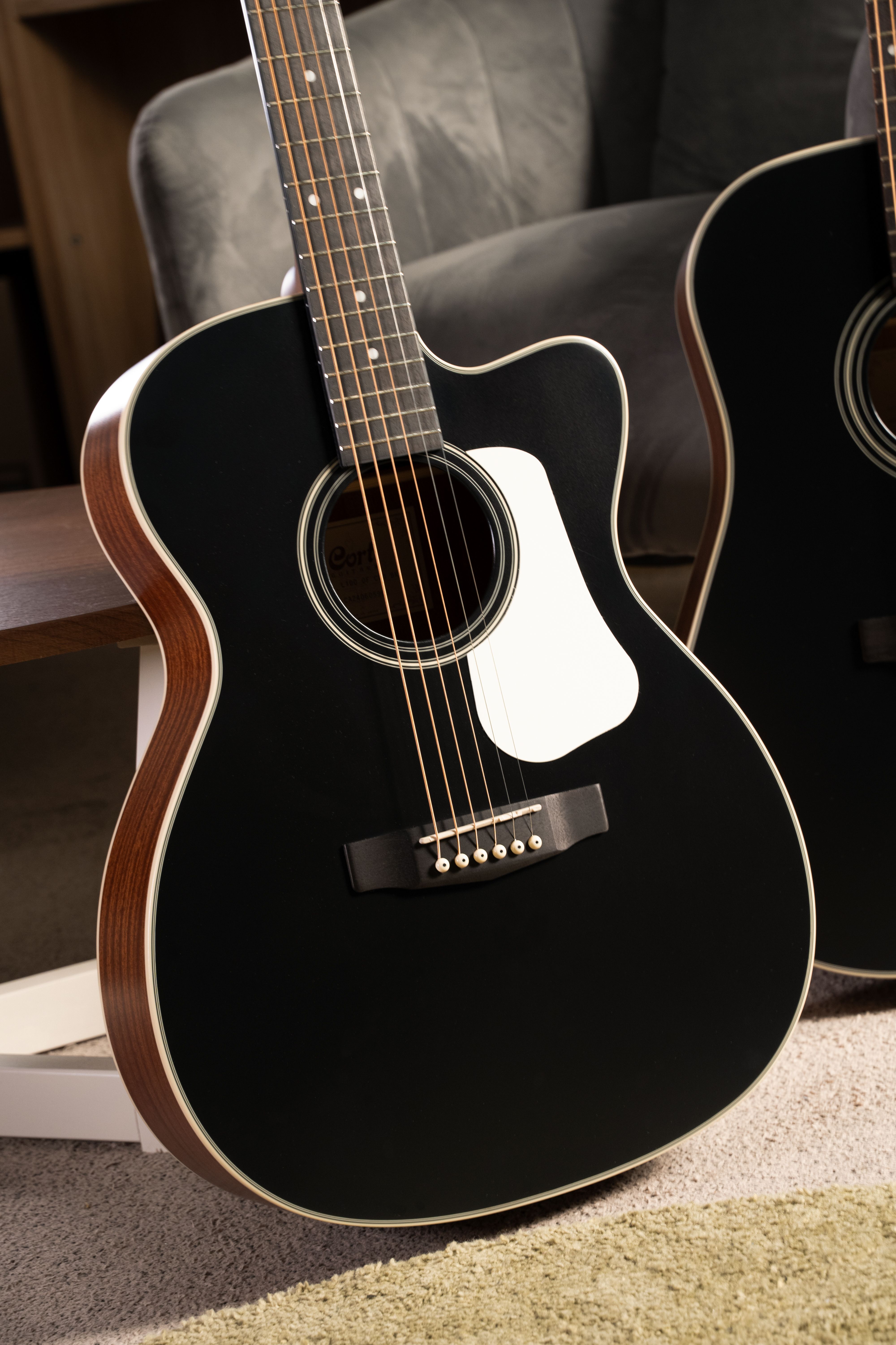 Cort L100OCF-CED Black Satin elektroakustická kytara