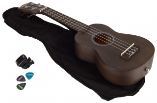 Cascha HH 3969 Sopránové ukulele SET Black