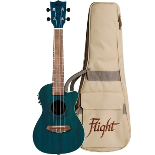 Flight DUC380 CEQ Topaz koncertní elektroakustické ukulele