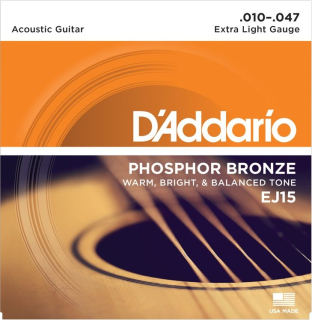 D'Addario EJ15 kovové struny pro akustickou kytaru