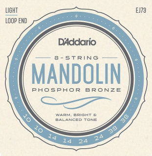 D'Addario EJ73 Phosphor Bronze Light 10-38 struny pro mandolínu