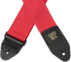  Ernie Ball Red Polypro Strap kytarový řemen 