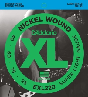 D'ADDARIO EXL220 Super Light - .040 - .095 struny pro baskytaru