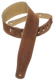 Levys MS26 Suede Leather Brown kytarový řemen