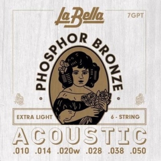 LaBella 7GPT Phosphor Bronze Extra Light struny pro akustickou kytaru