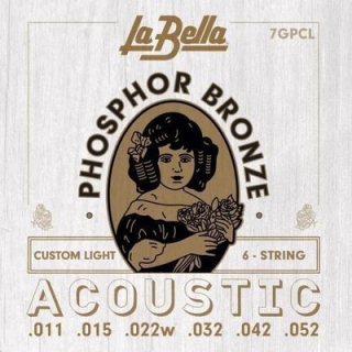 LaBella 7GPCL Phosphor Bronze Custom Light struny pro akustickou kytaru