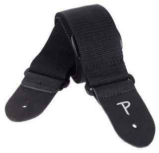 PERRI'S LEATHERS Poly Pro Extra Long Black kytarový řemen