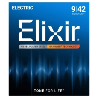 Elixir 12002 Nanoweb 9/42 struny pro elektrickou kytaru
