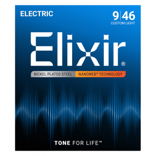 Elixir 12027 Nanoweb 09/46 struny pro elektrickou kytaru