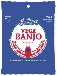 Martin V730 Vega Banjo Medium struny pro banjo