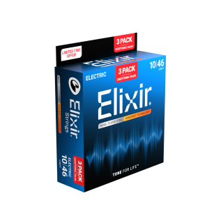Elixir 16567 Nanoweb 10/46 3-Pack struny pro elektrickou kytaru