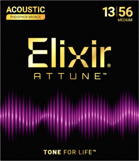 Elixir ATTUNE Acoustic Phosphor Bronze 21102 (013-056) struny pro akustickou kytaru