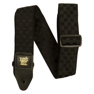  Ernie Ball 5341 Black Checkers Jacquard Strap