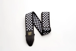 Ernie Ball 4149 Black and White Checkered Jacquard kytarový řemen