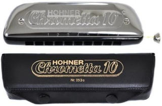 Hohner Chrometta 10 C foukací harmonika
